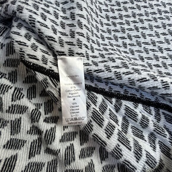 Kenzo Paris Womens Black & White Geometric Knit Dress Medium Short Sleeve Casual - Picture 4 of 9
